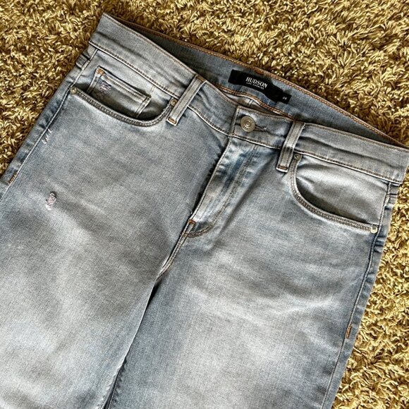 HUDSON Nico Mid-Rise Straight Ankle Jeans in Light Wash Size 28 New without Tags - Picture 2 of 6